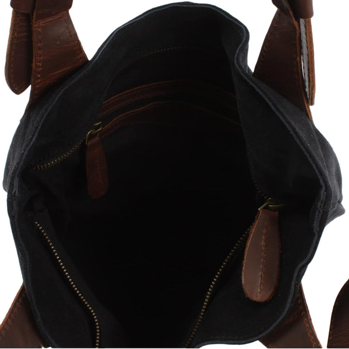 LECONI Henkeltasche Echt-Leder Wildleder Damentasche Handtasche für Damen Shopper für Freizeit, Büro
