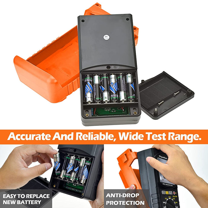 Digitaler Isolationswiderstandstester, WapoRich 200G Ohm MegOhmmeter Isolationswiderstandsmessgeräte