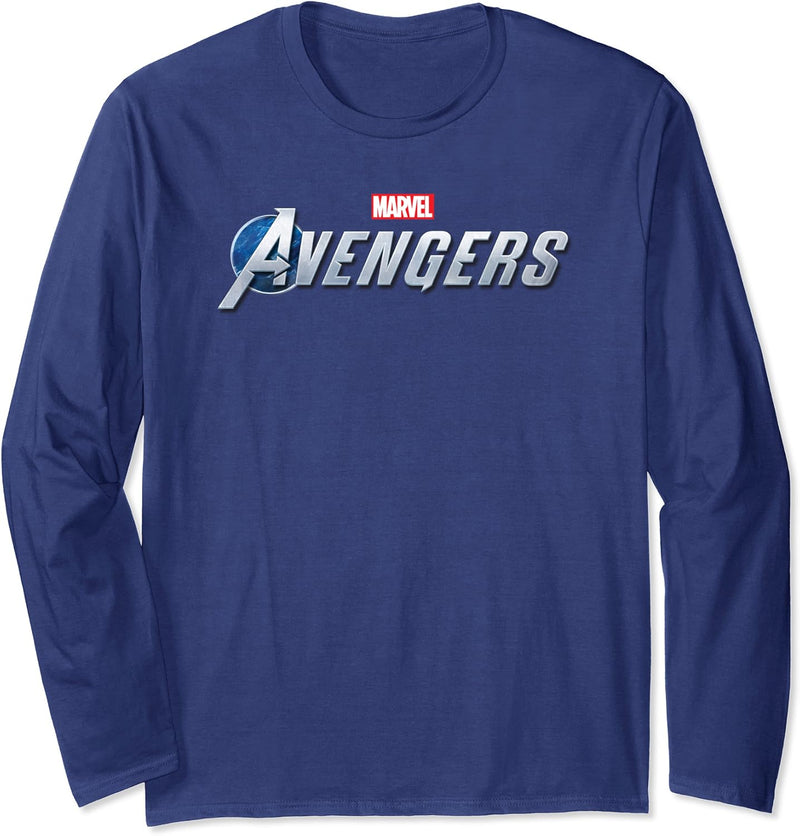 Marvel The Avengers Silver Logo Langarmshirt