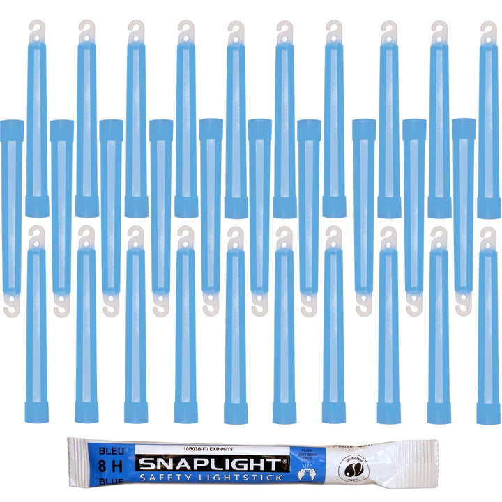 Cyalume SnapLight Knicklichter in Blau (30-er Pack) - 15 cm Glow Sticks mit Haken am Ende - ultra he