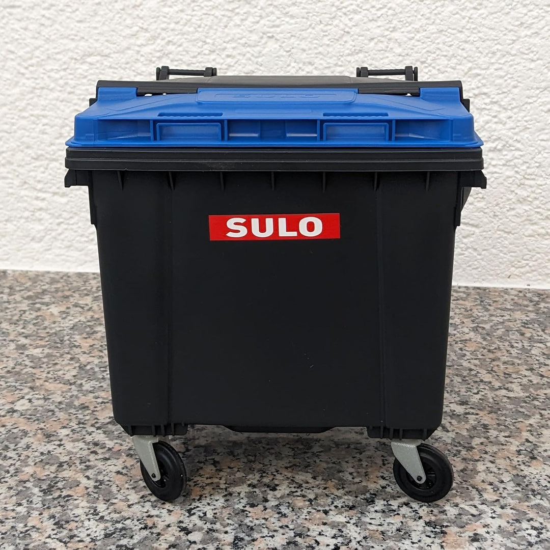 Sulo Mini Mülltonne Container 1100L Nachbildung | Tisch-Mülleimer Klein | Desktop Büro Schreibtisch