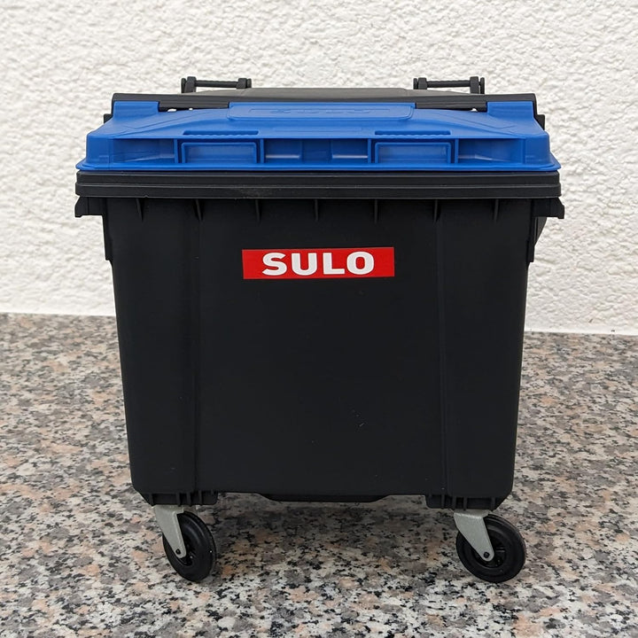 Sulo Mini Mülltonne Container 1100L Nachbildung | Tisch-Mülleimer Klein | Desktop Büro Schreibtisch