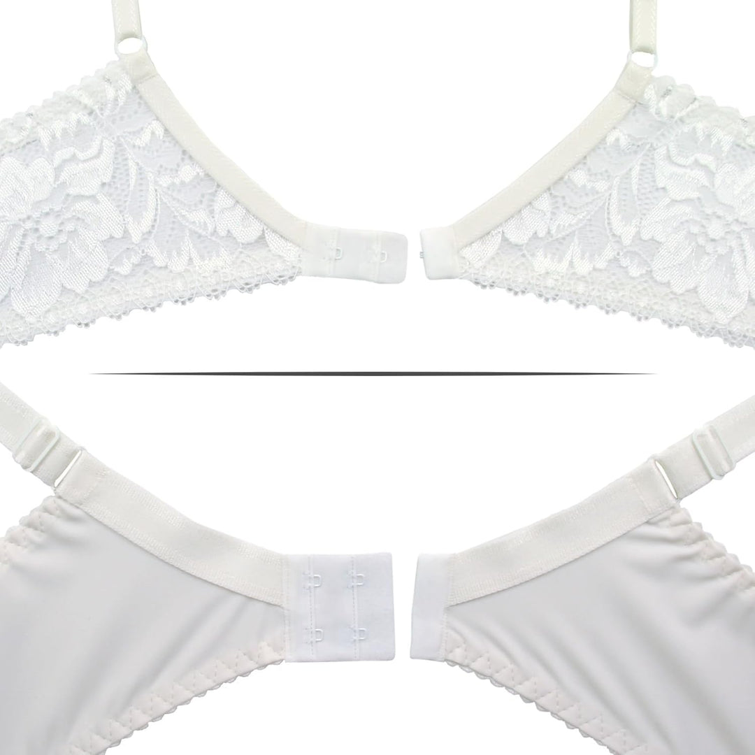 frugue Damen Spitzen BH - mit Bügel - Vollschalen-BH - Grosse Grössen 75B Elfenbein, 75B Elfenbein