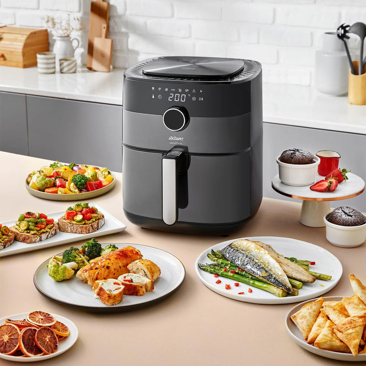 AR2074-G Arzum Airtasty Heissluftfritteuse mit XL Fassungsvermögen, ohne Öl, gesundes Frittieren, di