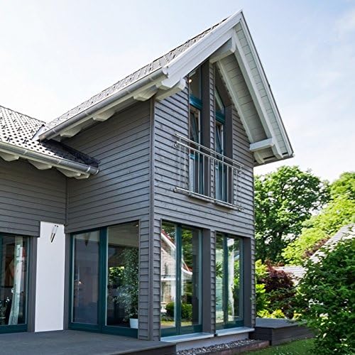 ECD Germany Französischer Balkon 184 x 90 cm | mit 14 Füllstäben | glänzend | aus Edelstahl | Balkon