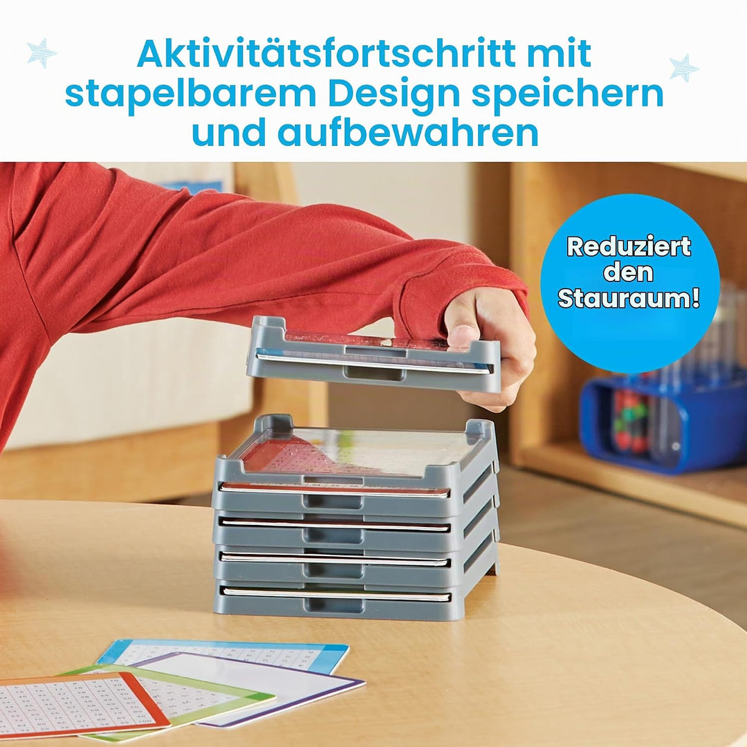 Learning Resources Cuisenaire Stab-Tabletts 6er-Set, ab 5 Jahren, enthält nur Tabletts und Aktivität