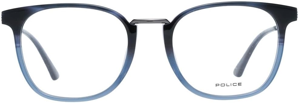 Police Unisex Vpl6865109qw Sunglasses, Shiny Striped Blue + Azure, 51