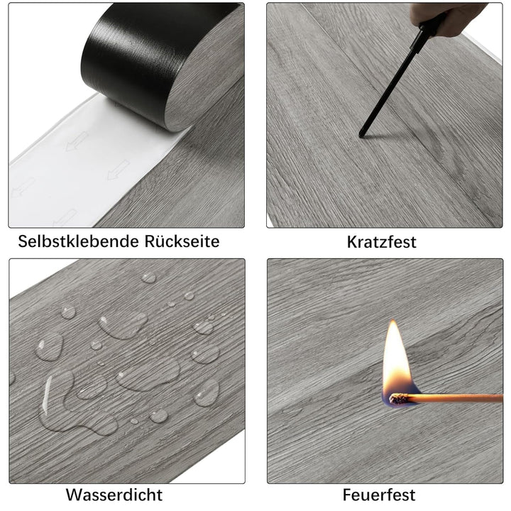 INMOZATA 5,02m²/ 36 Fliesen PVC Bodenbelag Selbstklebend Vinylboden Selbstklebend PVC Laminat -91,5