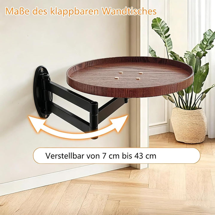 Wandtisch Klappbar Balkontisch Hängend Klapptisch Wand Rund | Um 180 Grad Drehbares Wandregal Platzs