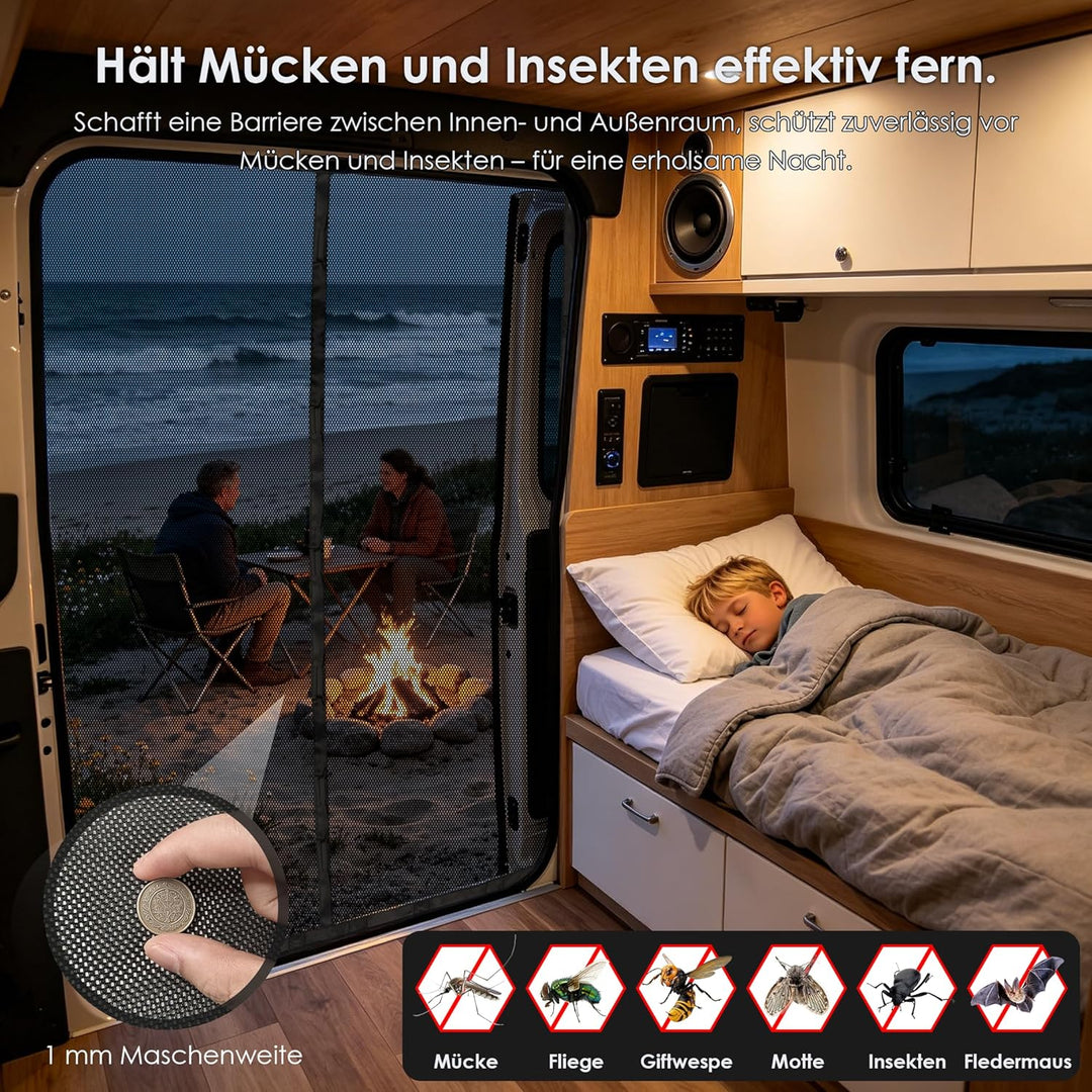 FIVAVA Magnetisches Moskitonetz für VW T5 T6 Seitentür