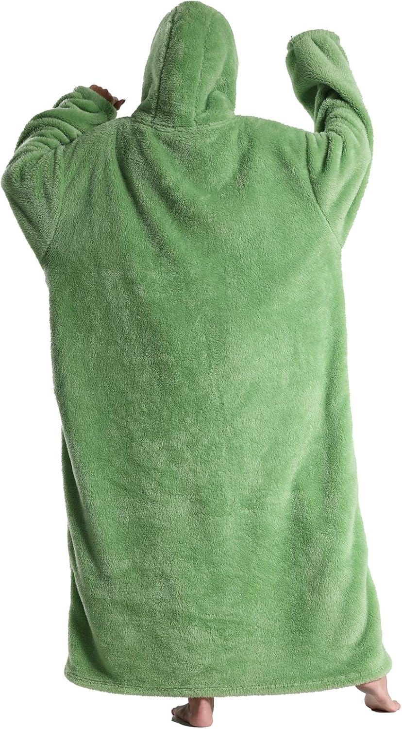 Verlängert Übergrosse Hoodie Decke,Decken Hoodie Damen mit Tasche und Kapuze,Superweiche und Warme K