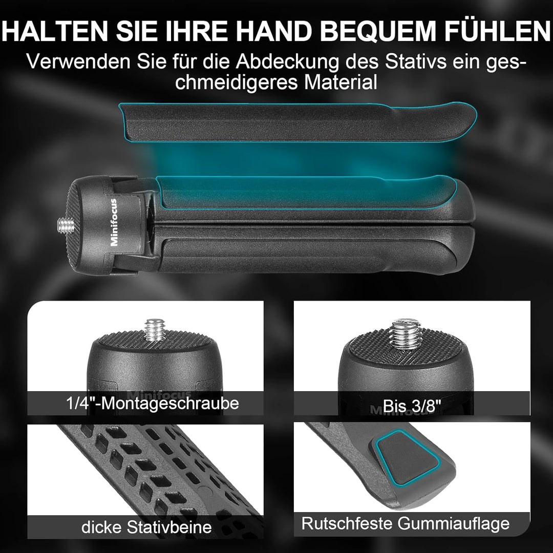 Kamerastativ, Tischstativ Kompaktstativ mit 1/4" Schraube, Telefonstativ für Gimbal Stabilizer Webca