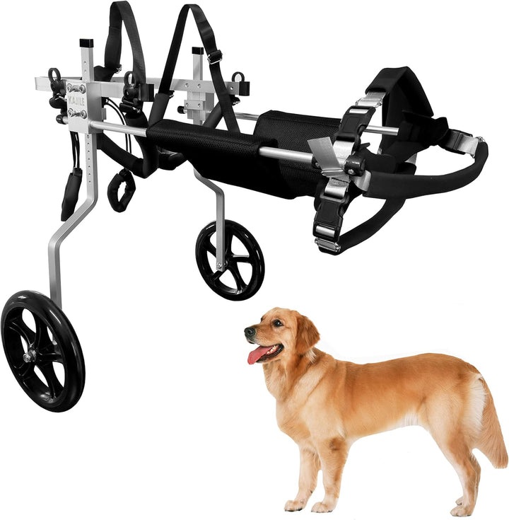 KAJILE Verstellbarer 2-Rad-Hunderollstuhl, XL-3 Grösse für behinderte Hund Hinterbeine Rehabilitatio