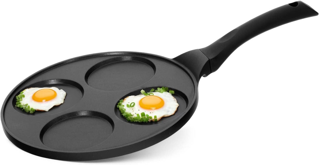4BIG.fun Pancakes Pfanne Ø26cm | Augenpfanne 3-fache Beschichtung Induktion Frying Pan | 4-Lochpfann