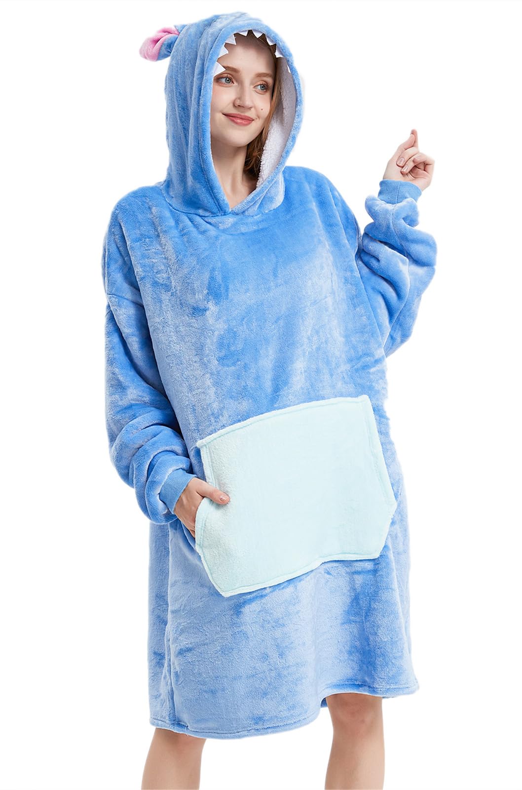 Unisex Kapuzenpullover, Panda, grosser Pullover, Bademantel, Tiermotiv, Mikrofaser, Flanell, Panda,