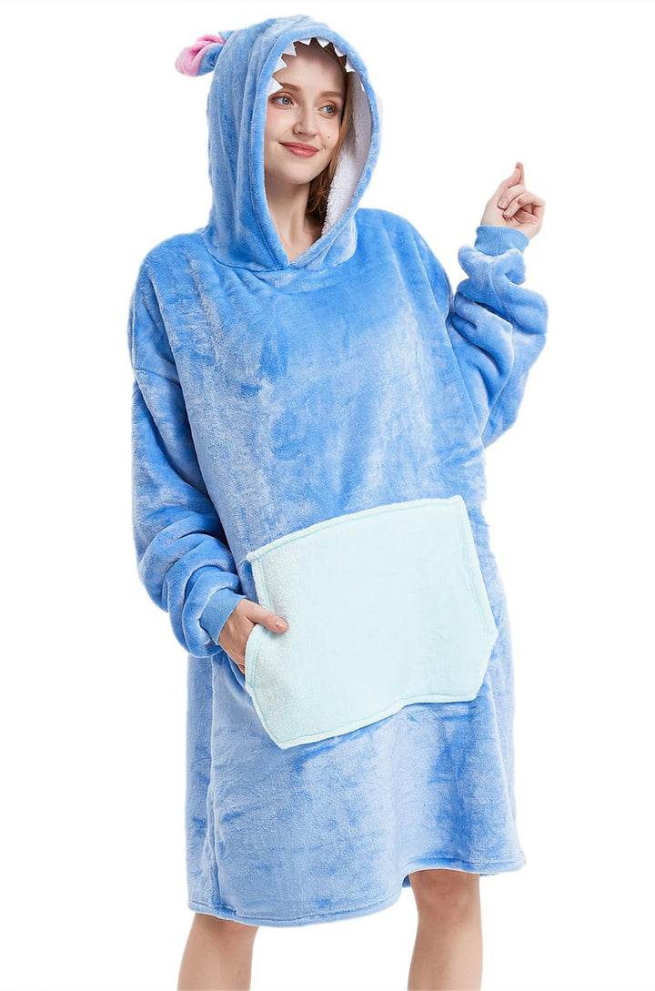 Unisex Kapuzenpullover, Panda, grosser Pullover, Bademantel, Tiermotiv, Mikrofaser, Flanell, Panda,