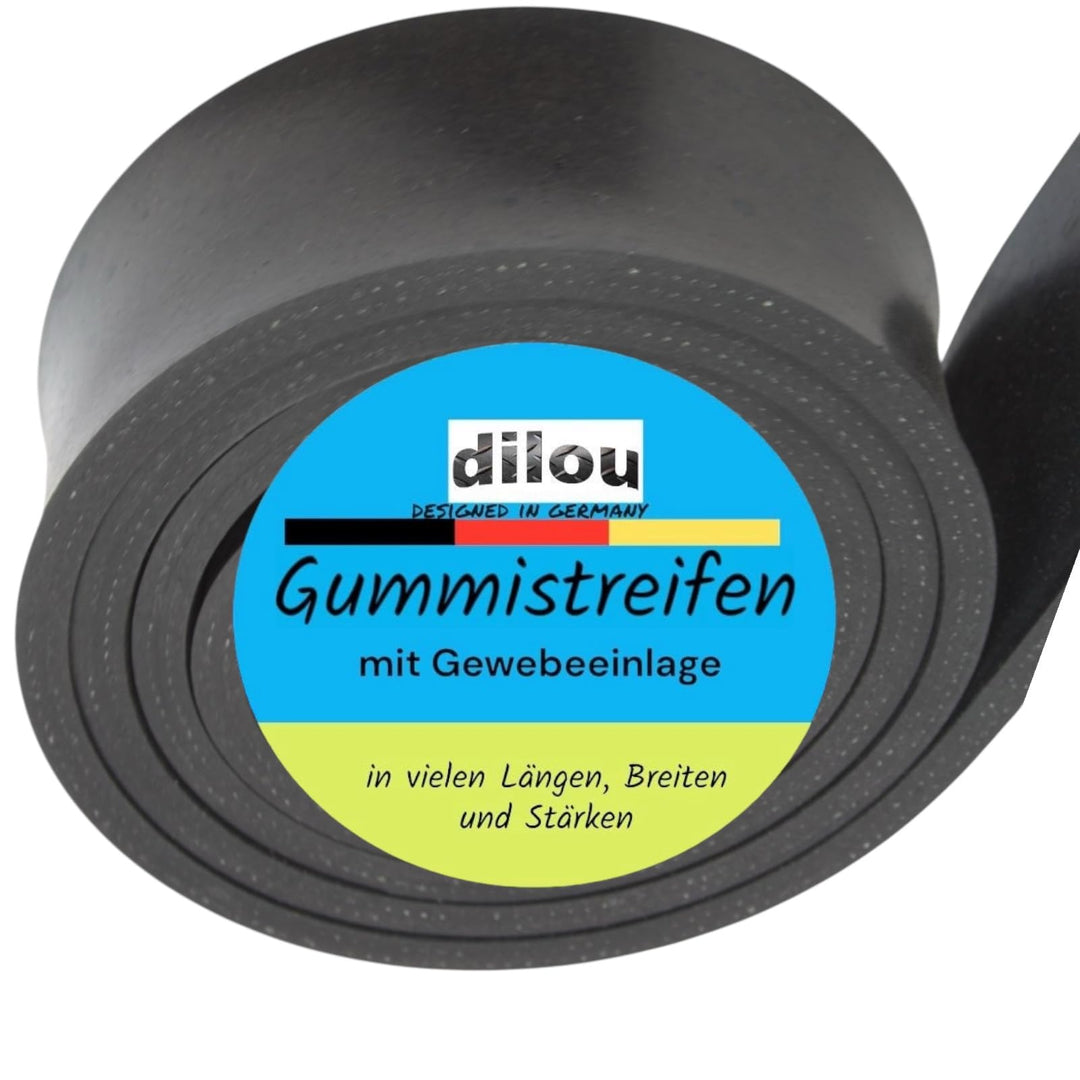 Gummistreifen mit Gewebeeinlage Vollgummi Hartgummi 150mm breit 10mm dick 1-10m lang (2000x150x10mm)