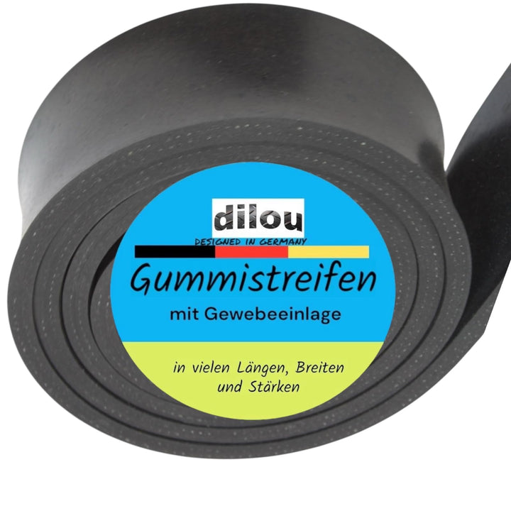 Gummistreifen mit Gewebeeinlage Vollgummi Hartgummi 150mm breit 10mm dick 1-10m lang (2000x150x10mm)