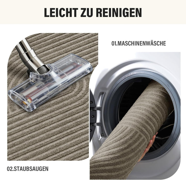 Fussmatte Innen Aussen 90x150cm, rutschfeste Schmutzfangmatte mit Saugkraft, Türmatte Waschbar Langl