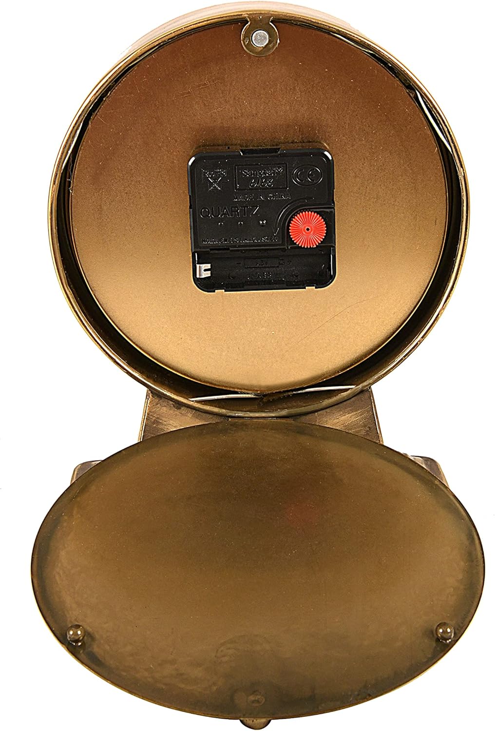 Creative Co-Op Dekorative Kaminuhr aus Metall, Gold-Finish Goldfarben, Goldfarben