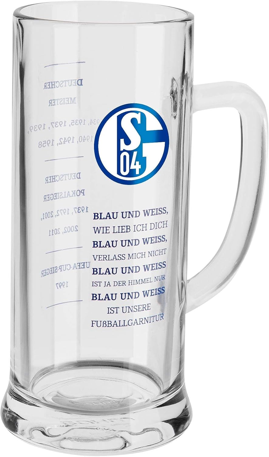 FC Schalke 04 Bierkrug, 0,5l, Blau & Weiss 'Erfolge'