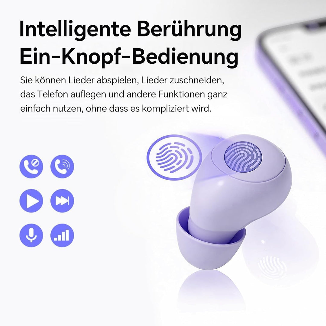 Mini unsichtbare Kopfhörer Bluetooth kabellos in Ear kleinste drahtlose schnurlose Ohrhörer Wireless