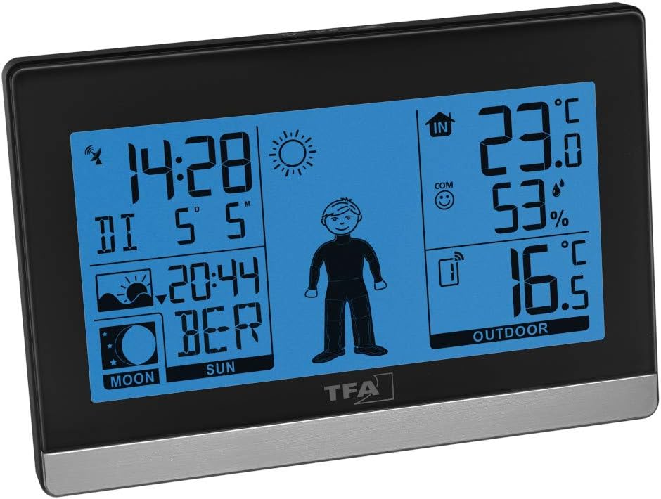 TFA Dostmann Funk-Wetterstation Weather Boy, 35.1159, Aussen-/Innentemperatur, Wettervorhersage, Mon