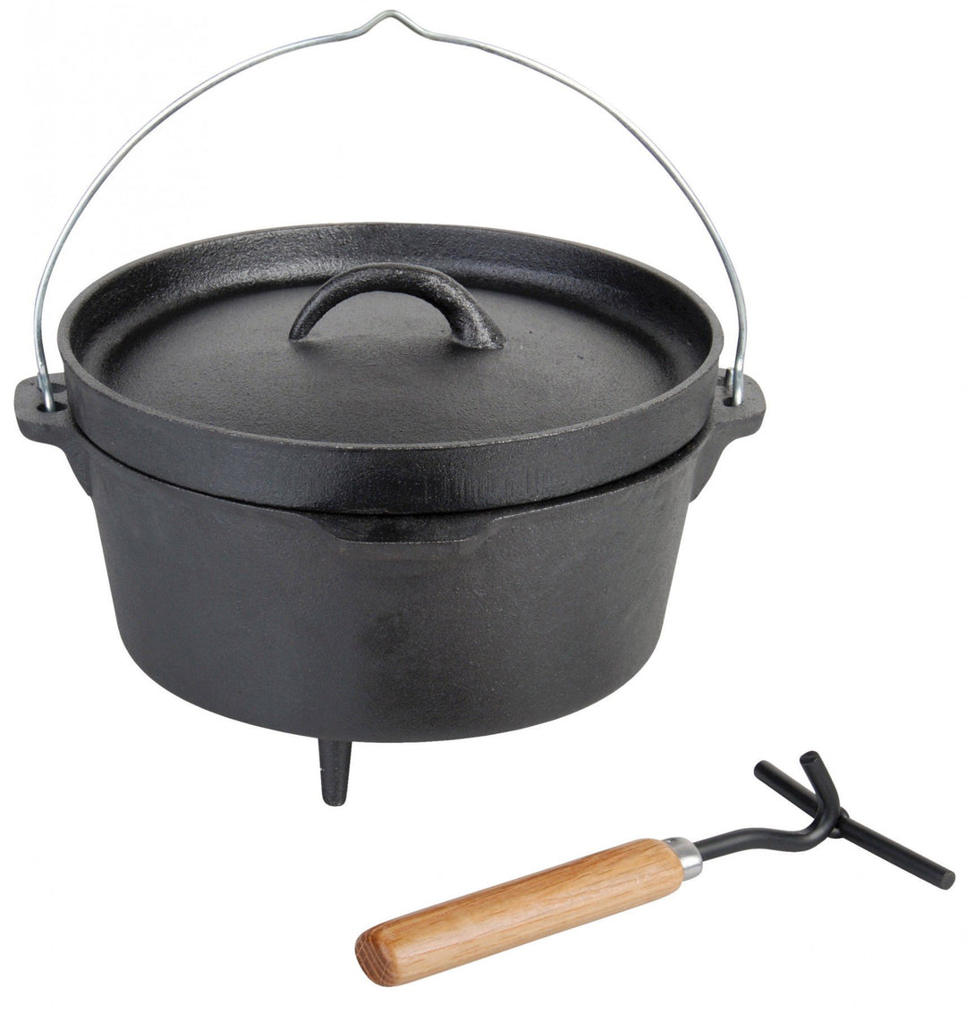 Esschert Design Holländischer Ofen 10 Zoll, schwarz, 28.8x27x19.5 cm, FF117 Einzelbett, Einzelbett