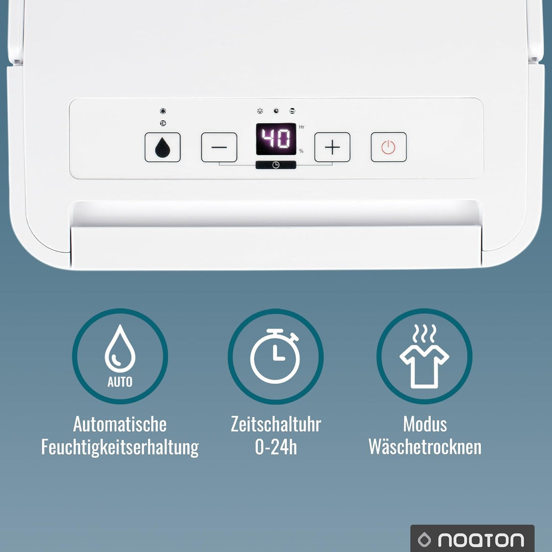 Noaton® DF 4110 Luftentfeuchter 11,5L/24h, Elektrischer Entfeuchter mit Ablaufschlauch, Automatische