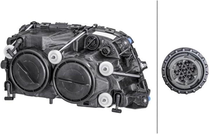HELLA 1EH 009 513-331 FF/Halogen-Hauptscheinwerfer - links - für u.a. Mercedes-Benz Actros MP3
