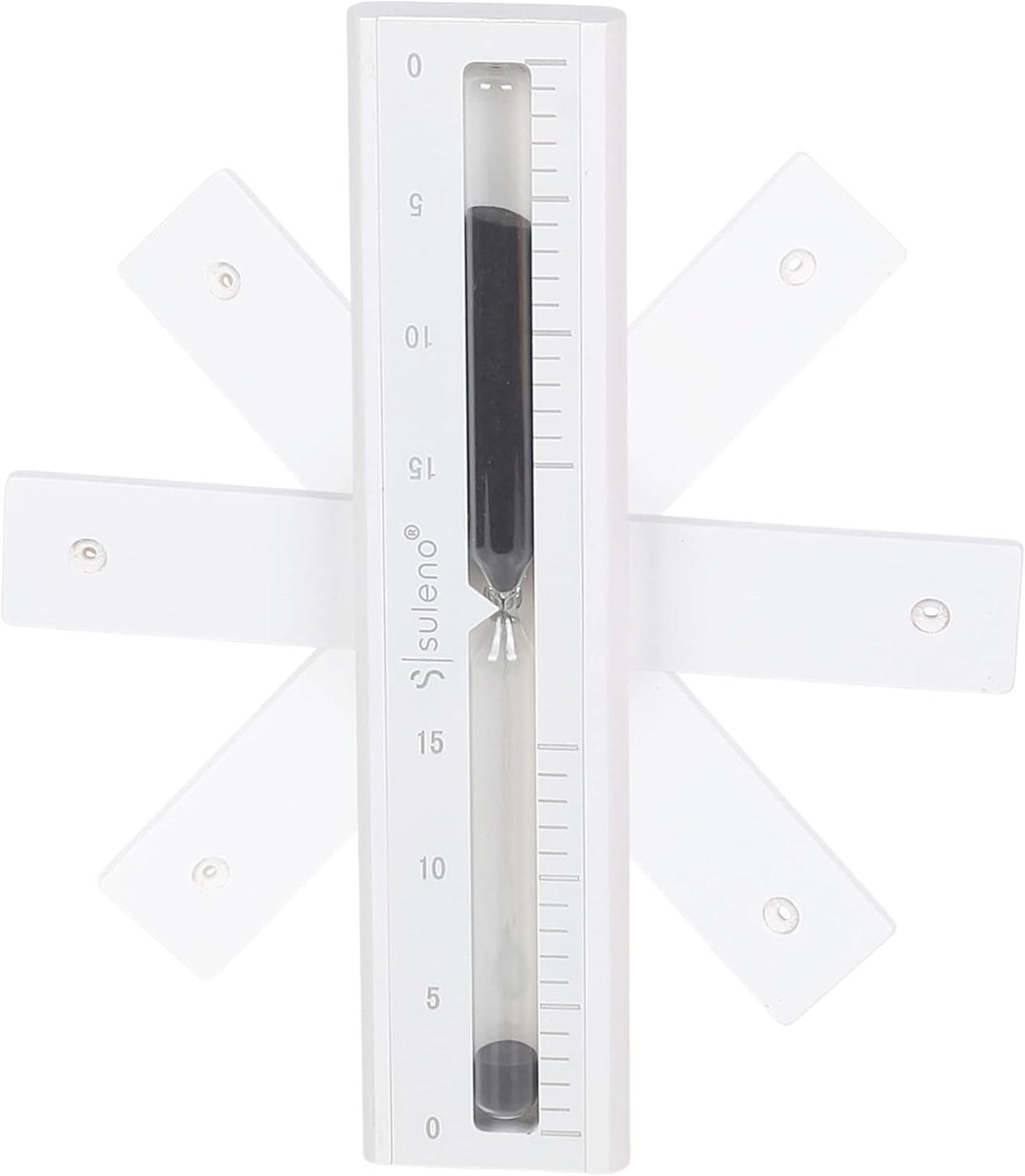 SULENO - Sauna Sanduhr KJELL 5-15 Minuten, Saunazubehör, hitzebeständig, modern, Wandmontage, Sandcl