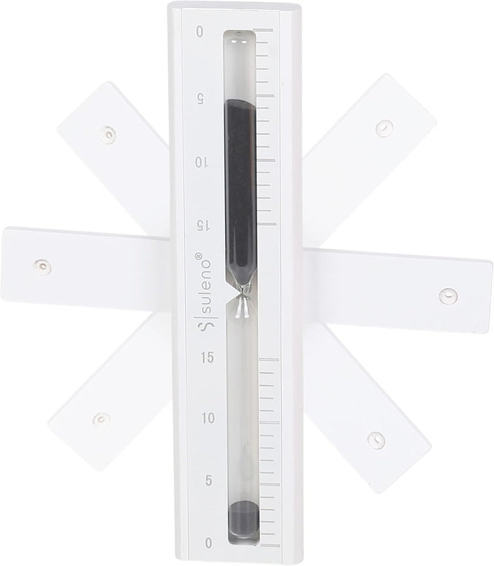 SULENO - Sauna Sanduhr KJELL 5-15 Minuten, Saunazubehör, hitzebeständig, modern, Wandmontage, Sandcl