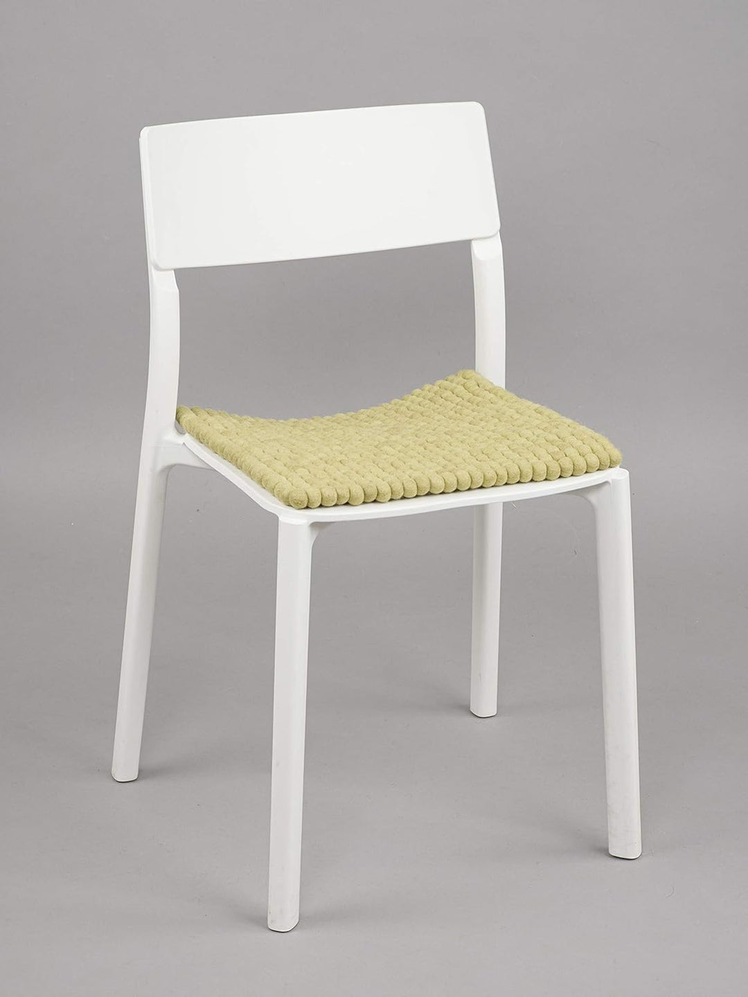 myfelt Filzkugel-Sitzauflage Stuhlauflage - Pitt - quadratisch, 36x36 cm, Hellgrün, Hellgrün