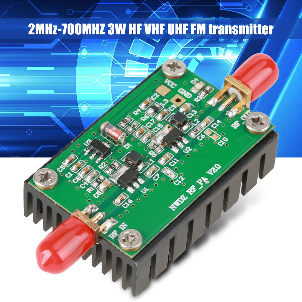 3W HF-Leistungsverstärker 2MHz-700MHz HF-UKW-UHF-FM-Sender HF-Breitband-Verstärker mit hoher Verstär