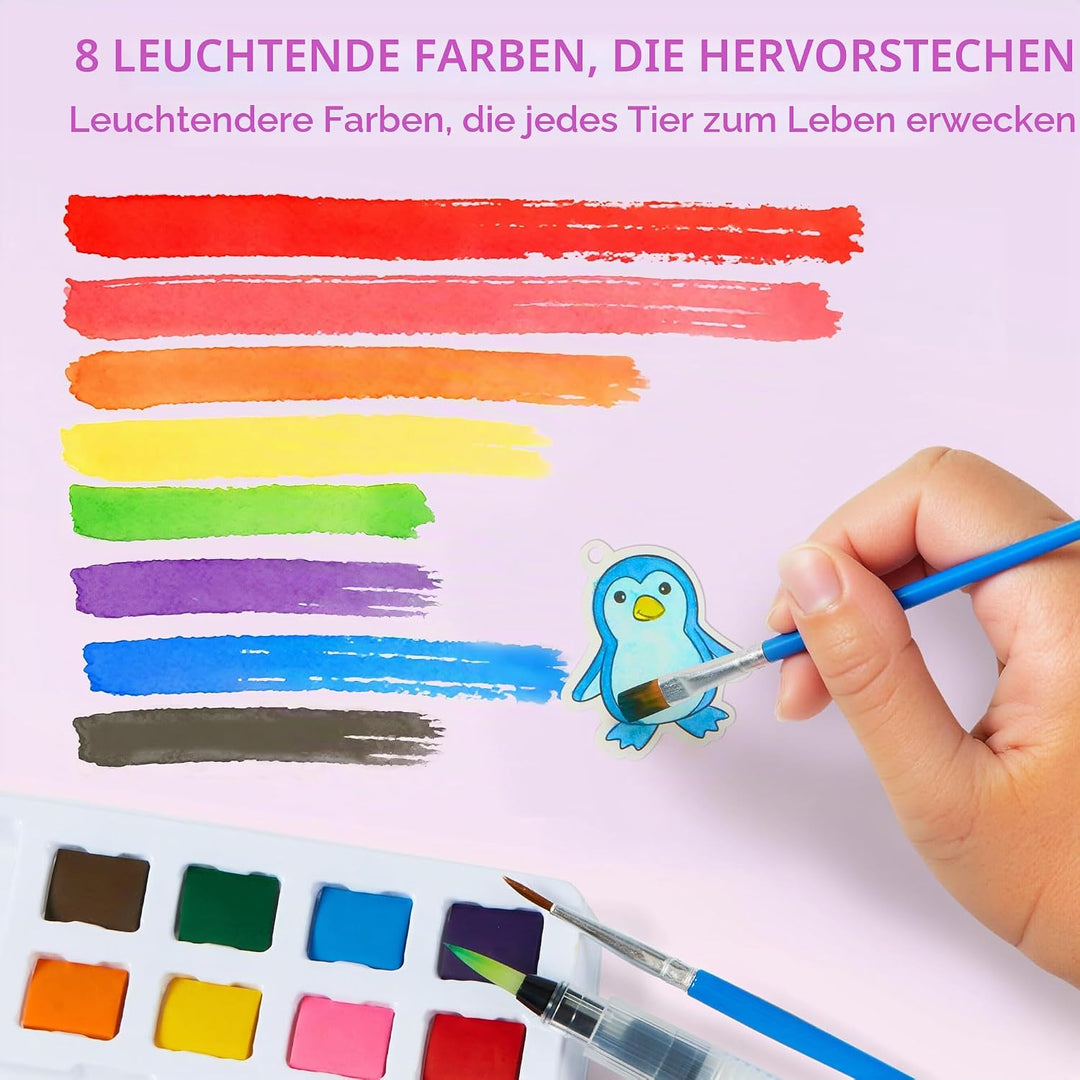 Klever Kits Aquarell-Malsets für Kinder ab 3 Jahren, Malbücher für Kleinkinder, Bastelspielzeug, Geb