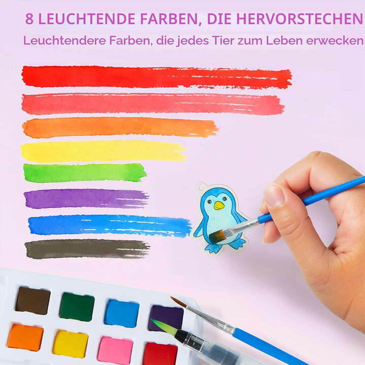 Klever Kits Aquarell-Malsets für Kinder ab 3 Jahren, Malbücher für Kleinkinder, Bastelspielzeug, Geb