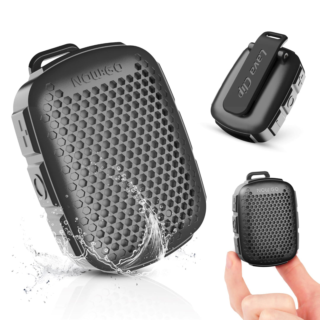 Lava Clip Tragbarer Bluetooth Lautsprecher Klein – 12 Std. Wiedergabezeit, Wasserdicht, 5W Starker S