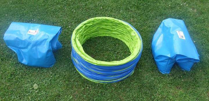 Callieway® Dog Agility Tunnel Profi Hunde Tunnel Agility Gerät (Stützsandsäcke bereits inklusive) (3
