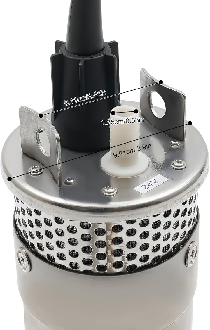 24VDC Tiefbrunnen-Tauchpumpen aus Edelstahl, 120W Tiefbrunnenpumpe, 230 ft. Förderhöhe, Unterwasserp