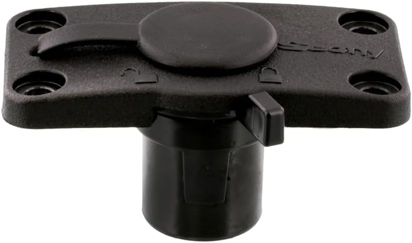 Scotty #244L-BK abschliessbare Unterputz-Halterung mit Regenkappe (schwarz)