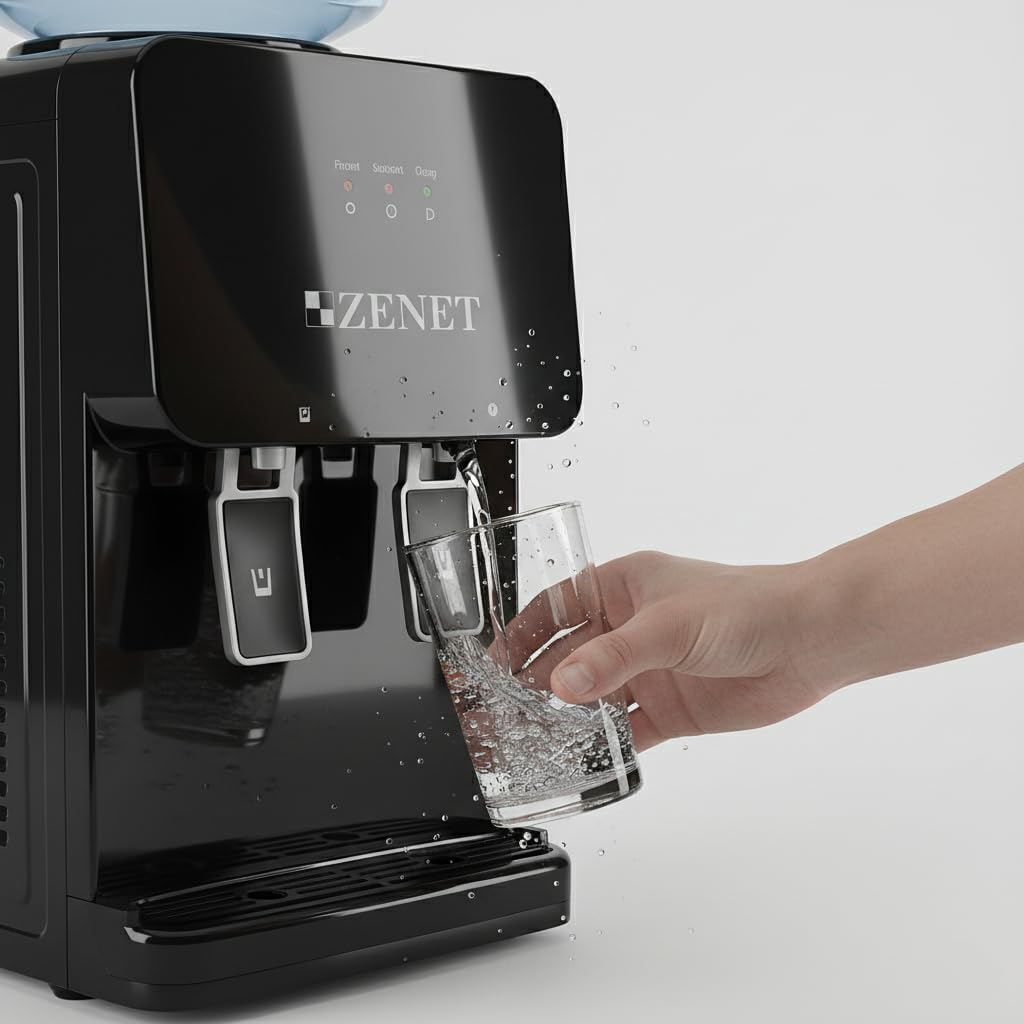 ZENET ZET-312 Wasserspender Heiss & Kalt – Elektrischer Heisswasserspender & Kaltwasserspender, Tisc