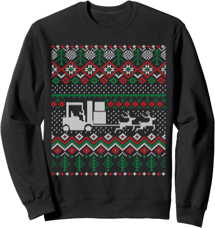 Gabelstaplerfahrer Ugly Christmas Weihnachten Staplerfahrer Sweatshirt