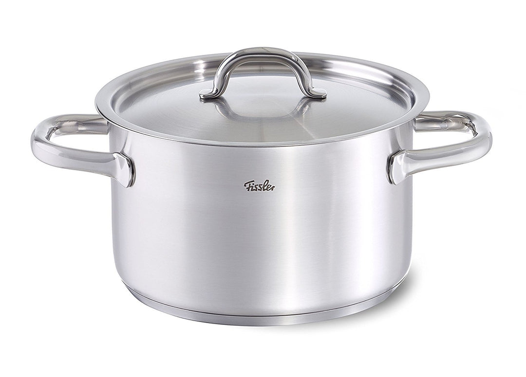 Fissler Family Line/Edelstahl-Topf (Ø 24 cm, 5,3 L) Kochtopf mit Metall-Deckel - Induktion, 24 cm