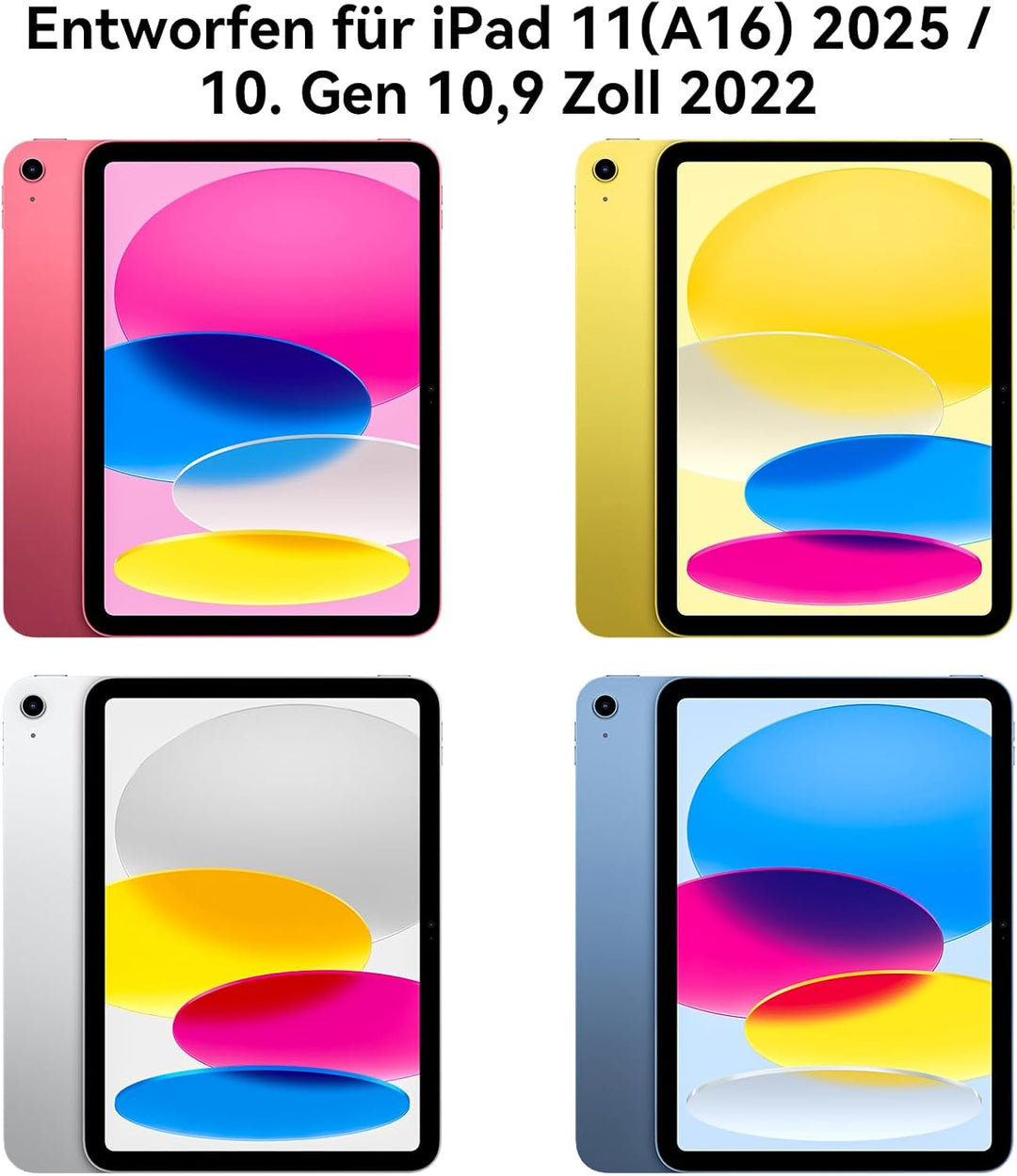 3 Stück Papier Folie Kompatibel mit iPad 11(A16) 2025/10. Gen 10,9 Zoll 2022, Matte Papierfolie Schu
