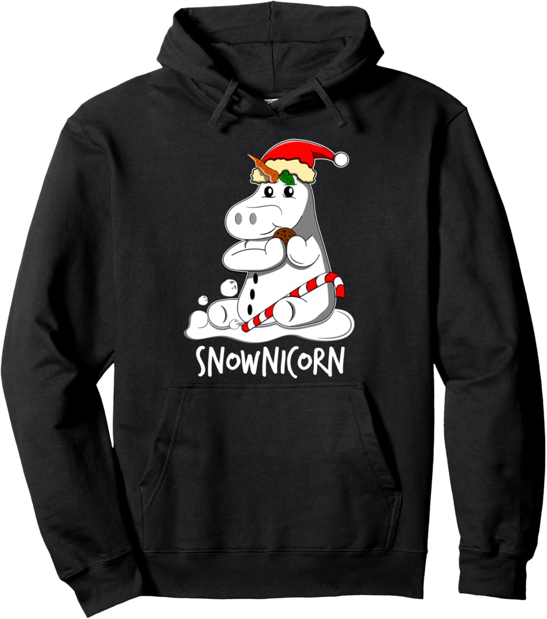 Snownicorn Einhorn Partnerlook Männer Frauen Weihnachten Pullover Hoodie