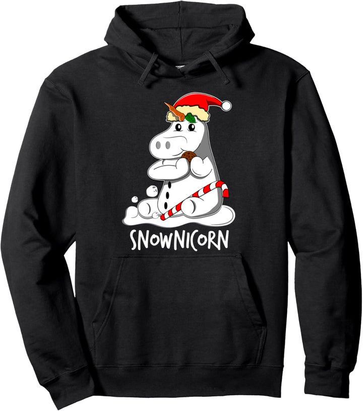 Snownicorn Einhorn Partnerlook Männer Frauen Weihnachten Pullover Hoodie