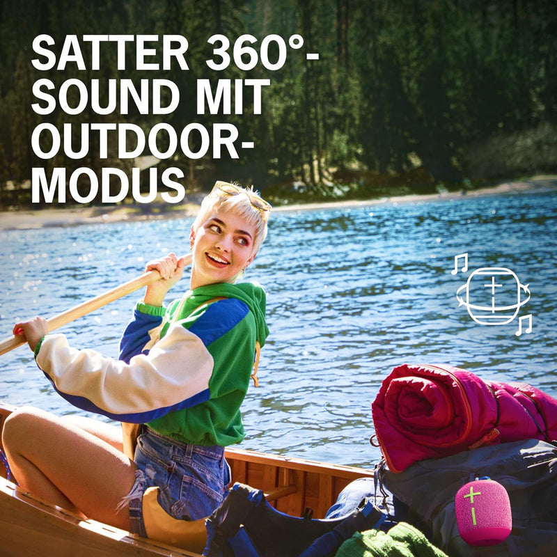 ULTIMATE EARS WONDERBOOM 3, Tragbarer Bluetooth-Lautsprecher, Satter Bass 360-Grad-Sound, Wasserdich
