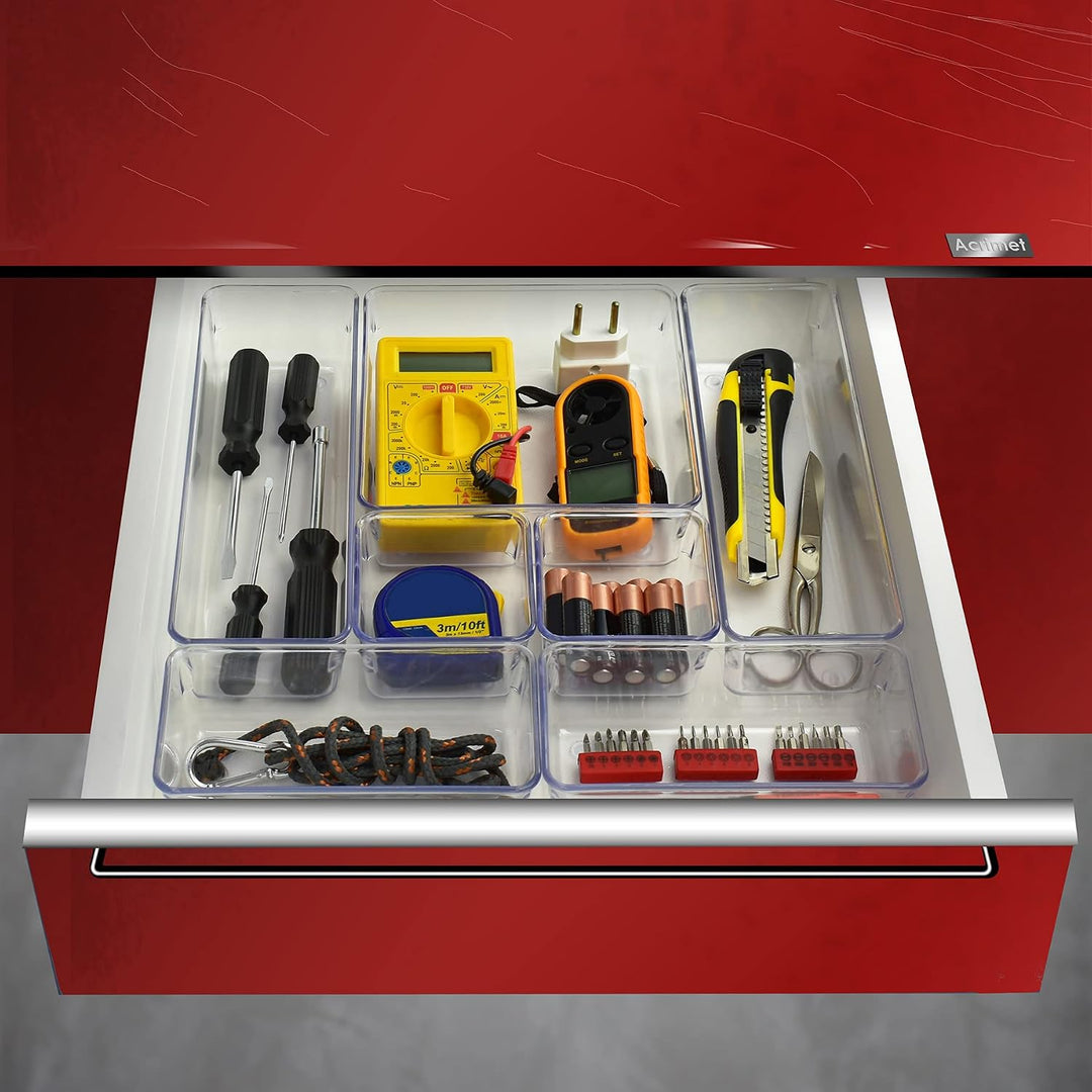 Acrimet Schubladenorganizer Modular, Box Tablett Aufbewahrungsbehälter für Büro, Zuhause, Make-up, K