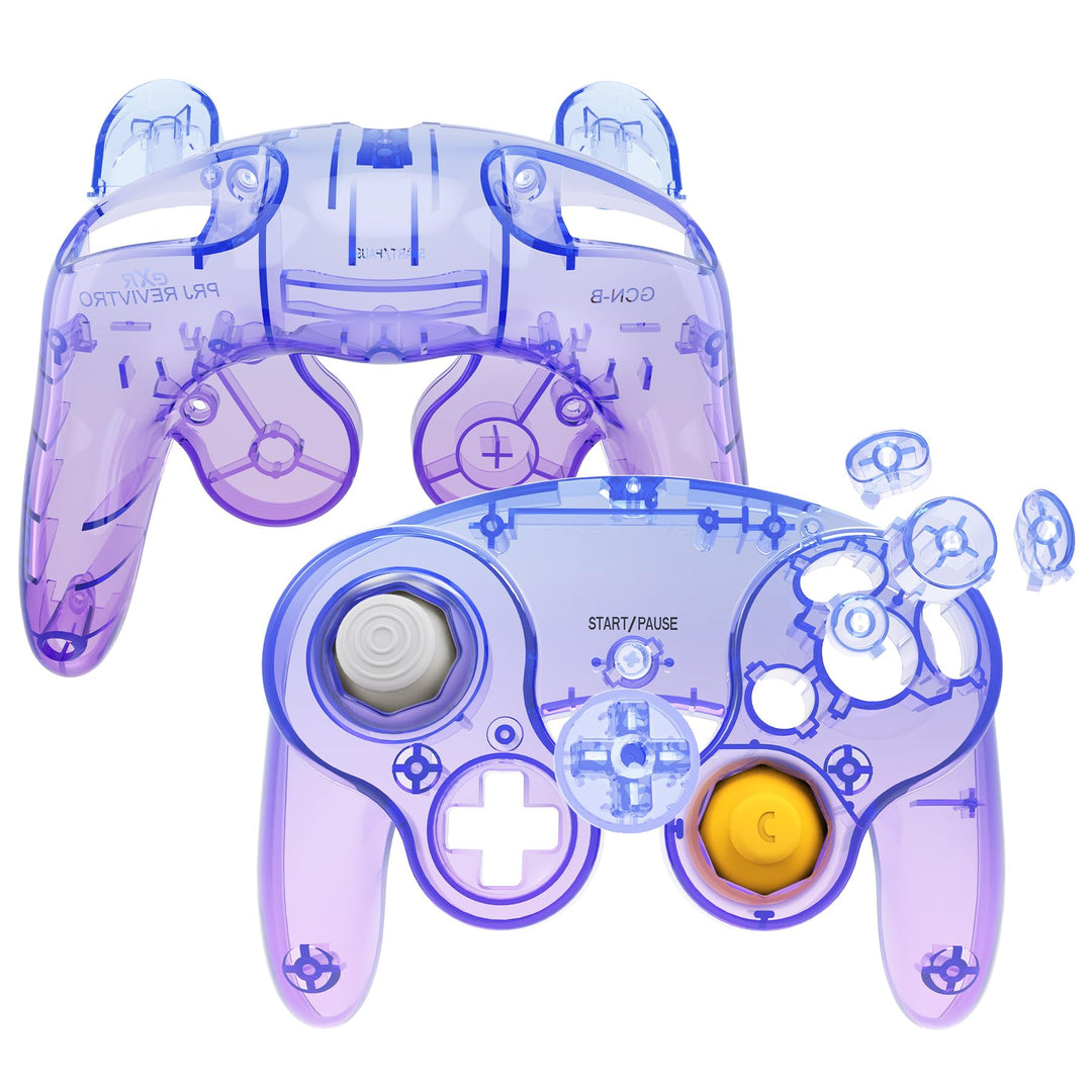 eXtremeRate Grips Case Shell kompatibel mit Nintendo Game Cube Controller, DIY-Ersatz Griff Gehäuse/