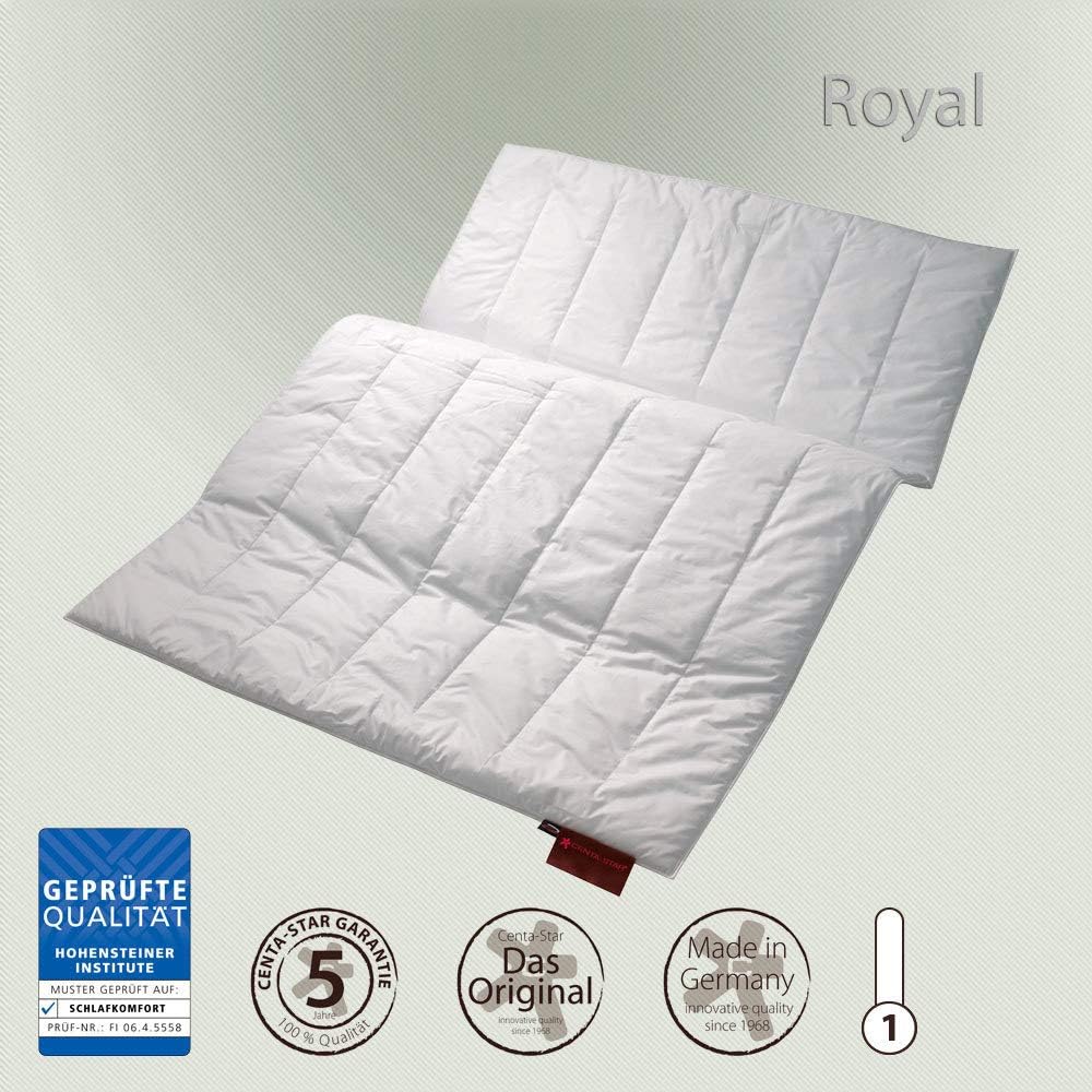 Centa-Star Faserdecke Royal extra leicht, Füllung: 100% High-Tech-Faser 135x200 cm Weiss, 135x200 cm